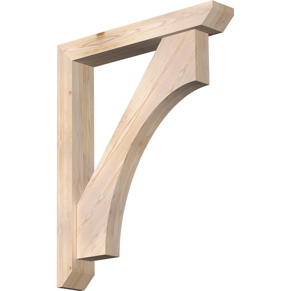 Ekena Millwork Westlake Slat Smooth Bracket w/ Offset Brace, Douglas Fir, 5 1/2"W x 34"D x 42"H BKT0604X34X42WTL06SDF - main